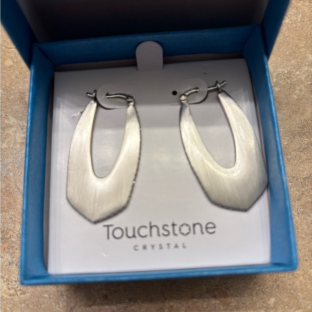 Touchstone Crystal Silver Earrings